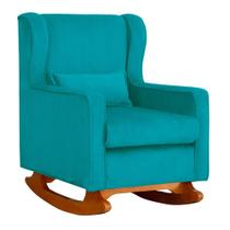 Poltrona Decorativa Aurora Balanço Vovo Suede Turquesa - FM Poltrona Decorativa Aurora Balanço Vovo Suede Turquesa - FM
