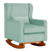 Poltrona Decorativa Aurora Balanço Vovo Veludo Aqua - FM
