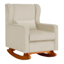 Poltrona Decorativa Aurora Balanço Vovo Veludo Bege - FM