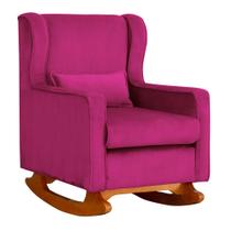 Poltrona Decorativa Aurora Balanço Vovo Veludo Pink - FM