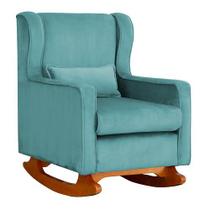 Poltrona Decorativa Aurora Balanço Vovo Veludo Turquesa - FM