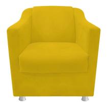 Poltrona Decorativa Babel Sala de Estar Recepção Quarto Corano Amarelo - KDAcanto Móveis