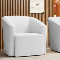 Poltrona Decorativa Base Giratória Stella Max Linho D03 - D'Rossi