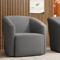 Poltrona Decorativa Base Giratória Stella Max Linho D03 - D'Rossi