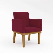 Poltrona Decorativa Base + Reforçada Oferta Balaqui Decor Marsala