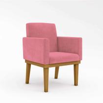 Poltrona Decorativa Base + Reforçada Oferta Balaqui Decor Rosa