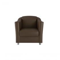 Poltrona Decorativa Bia 1 Lugar Sintético Marrom Matrix Poltrona Decorativa Bia 1 Lugar Sintético Marrom Matrix