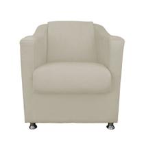 Poltrona Decorativa Bia Confortavel De Espera Sued Bege - Kimi Design Poltrona Decorativa Bia Confortavel De Espera Sued Bege - Kimi Design