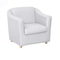 Poltrona Decorativa Bia Matérial Sintético Branco TWdecora Poltrona Decorativa Bia Matérial Sintético Branco TWdecora
