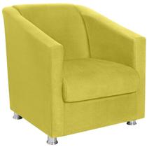 Poltrona Decorativa Bia Suede Amarelo MPassos Poltrona Decorativa Bia Suede Amarelo MPassos