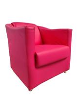 Poltrona Decorativa Biane Couro Rosa Pink Pés Cromado Mz Decor Poltrona Decorativa Biane Couro Rosa Pink Pés Cromado Mz Decor