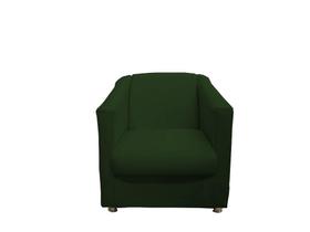 Poltrona Decorativa Biane Suede Verde Pés Cromado Mz Decor