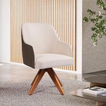 Poltrona Decorativa Brunet com Base Giratória Chocolate
