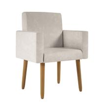 Poltrona Decorativa - Cadeira Escritório - Bege