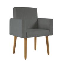 Poltrona Decorativa - Cadeira Escritório - Cinza