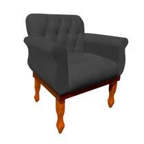 Poltrona Decorativa Cadeira Estofada Capitonê Para Sala de Estar Recepção Quarto