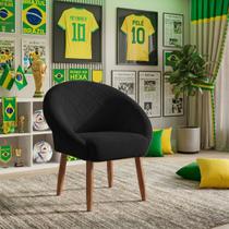 Poltrona Decorativa Cadeira Estofada Ibiza Resistente Escritório Recepção Sala de estar Manicure Sala de espera