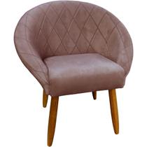 Poltrona Decorativa Cadeira Estofada Ibiza Resistente Escritório Recepção Sala de estar Manicure Sala de espera