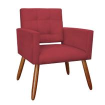 Poltrona Decorativa Camila Pés Palito Suede Vermelho - DS Estofados Poltrona Decorativa Camila Pés Palito Suede Vermelho - DS Estofados