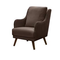 Poltrona Decorativa Catar com Tachas Suede Marrom G33 - Gran Belo