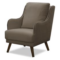 Poltrona Decorativa Catar com Tachas Veludo Bege G33 - Gran Belo