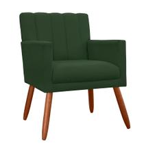 Poltrona Decorativa Cecilia Pés Palito Suede Verde - DS Estofados Poltrona Decorativa Cecilia Pés Palito Suede Verde - DS Estofados