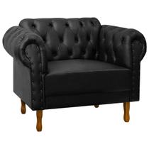 Poltrona Decorativa Chesterfield para Consultório e Recepção material sintético - SOFA STORE Poltrona Decorativa Chesterfield para Consultório e Recepção material sintético - SOFA STORE