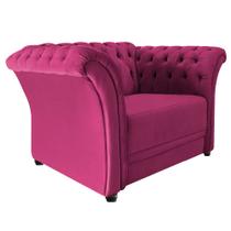 Poltrona Decorativa Chesterfield Sofia Suede Pink - Doce Sonho Móveis Poltrona Decorativa Chesterfield Sofia Suede Pink - Doce Sonho Móveis