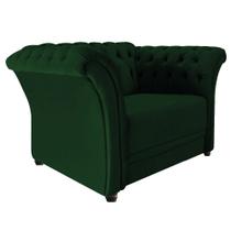 Poltrona Decorativa Chesterfield Sofia Suede Verde - Amarena Móveis