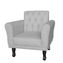 Poltrona Decorativa Classic Capitonê Suede Diversas Cores - DS Estofados