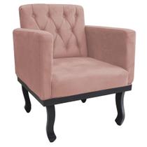 Poltrona Decorativa Classic Suede Rosê - AM Decor Poltrona Decorativa Classic Suede Rosê - AM Decor
