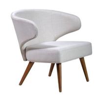 Poltrona Decorativa com Pés de Madeira Multimóveis CR7005 Poltrona Decorativa com Pés de Madeira Multimóveis CR7005