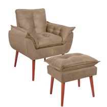 Poltrona Decorativa com Puff Conforto e Estilo Para Amamentação, Leitura e Descanso