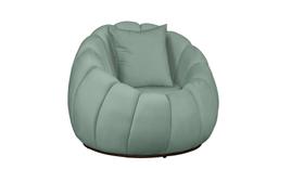 Poltrona Decorativa Concha C/Almofada Veludo Acqua - Montanaris Decor