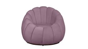 Poltrona Decorativa Concha C/Almofada Veludo Rosê - Montanaris Decor