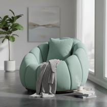 Poltrona Decorativa Concha Veludo Acqua Poltrona Decorativa Concha Veludo Acqua