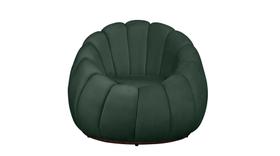 Poltrona Decorativa Concha Veludo Verde