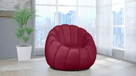 Poltrona Decorativa Concha Veludo Vermelho