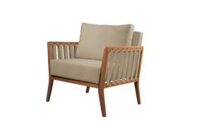 Poltrona Decorativa Couro OffWhite Lua