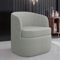 Poltrona Decorativa Design Moderno Bel Sala de Estar Base Giratória Bouclê Cinza G33 - Gran Belo Poltrona Decorativa Design Moderno Bel Sala de Estar Base Giratória Bouclê Cinza G33 - Gran Belo