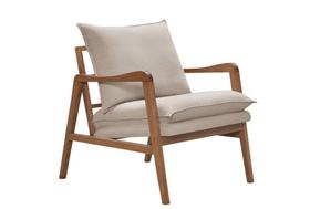 Poltrona Decorativa Dila Base Madeira Macia