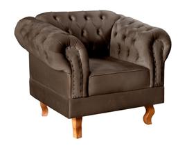 Poltrona Decorativa Dom Pedro Chesterfield Capitonê Vintage Retrô