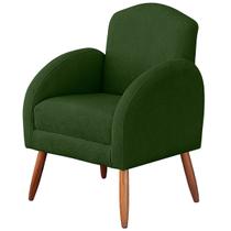 Poltrona Decorativa Dubai com Pés Palito em Suede Premium Verde Musgo Poltrona Decorativa Dubai com Pés Palito em Suede Premium Verde Musgo