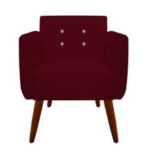 Poltrona decorativa duda suede marsala