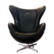 Poltrona Decorativa Egg Chair AMG One Cinza/Preto G53 - Gran Belo