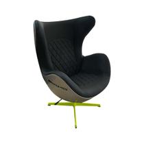 Poltrona Decorativa Egg Chair Mercedes AMG Cinza/Verde G53 - Gran Belo