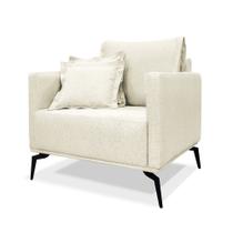Poltrona Decorativa Elba Linho Rústico Natural - Loja Sheep Poltrona Decorativa Elba Linho Rústico Natural - Loja Sheep