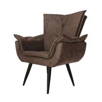 Poltrona Decorativa Emília Aba Pés Palito Suede - DS Móveis