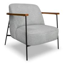 Poltrona Decorativa Eros Linho Bouclê com Base de Ferro Preto - SSX Multicoisas Poltrona Decorativa Eros Linho Bouclê com Base de Ferro Preto - SSX Multicoisas