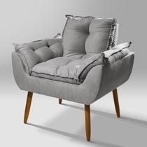 Poltrona Decorativa Escritório Luxo 12 Cores - Pés Palito
